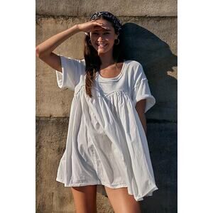 Free People White Babydoll Mini Dress